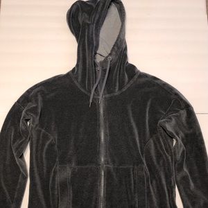 ATHLETA velour full zip cozy Hoodie Size small
